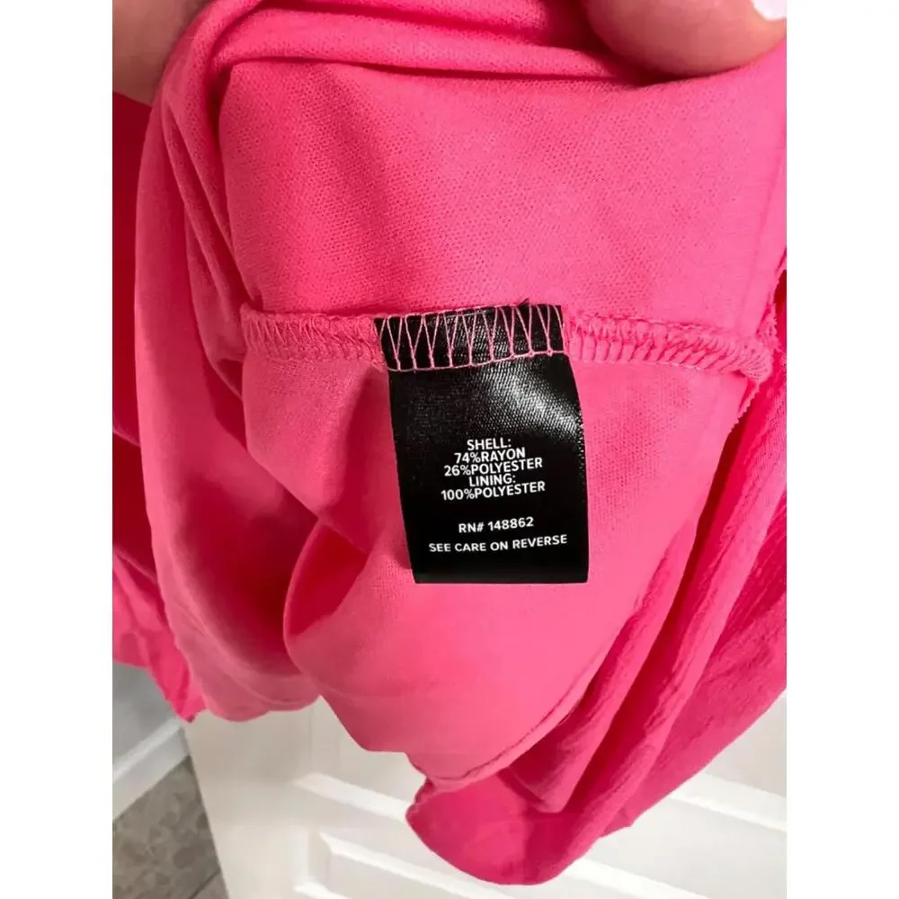 NWT Bright Pink Torrid Mini Washable Gauze Hi Low Waist Tunic Dress Sz 1 - Picture 7 of 9